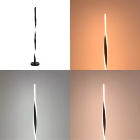   Floor lamp Pelepho pakoworld led metal in black color D20x130cm