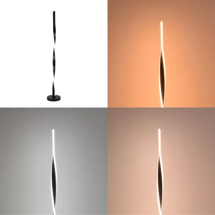 Floor lamp Pelepho pakoworld led metal in black color D20x130cm