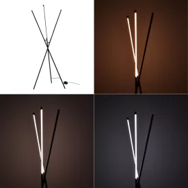   Floor lamp Loly pakoworld led metal in black color 40x40x145cm