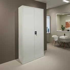   Zogi pakoworld metal cabinet with partition in light gray color 90x45x180cm