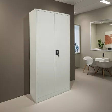 Zogi pakoworld metal cabinet with partition in light gray color 90x45x180cm