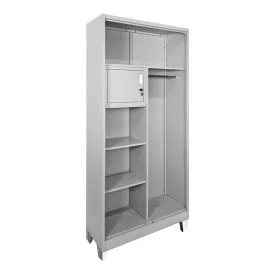   Zogi pakoworld metal cabinet with partition in light gray color 90x45x190cm