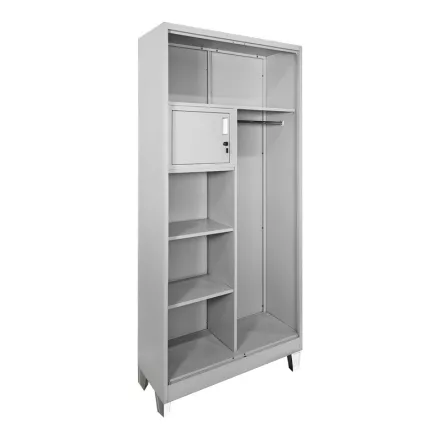 Zogi pakoworld metal cabinet with partition in light gray color 90x45x190cm