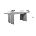 Τable Casi pakoworld solid acacia wood in natural color 200x100x76cm