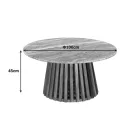 Coffee table Mable pakoworld solid acacia wood in natural color and marble top D100x45cm