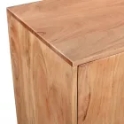 Buffet Leontina pakoworld solid acacia wood in natural color and black metal leg 150x45x86cm