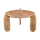 Coffee table Earten pakoworld solid acacia wood in natural color D80x40cm