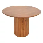 Tully table pakoworld solid acacia wood in walnut shade D120x75cm