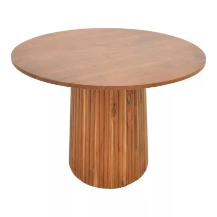 Tully table pakoworld solid acacia wood in walnut shade D120x75cm