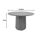 Tully table pakoworld solid acacia wood in walnut shade D120x75cm