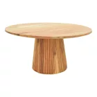Coffee table Canicule II pakoworld solid acacia wood in natural shade D80x40cm