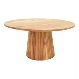  Coffee table Canicule II pakoworld solid acacia wood in natural shade D80x40cm