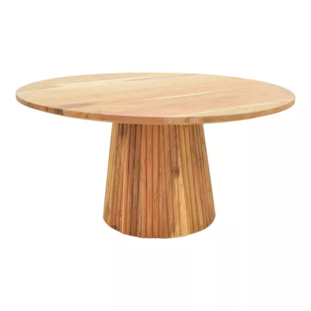 Coffee table Canicule II pakoworld solid acacia wood in natural shade D80x40cm