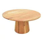 Coffee table Canicule II pakoworld solid acacia wood in natural shade D80x40cm