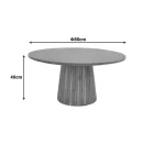 Coffee table Canicule II pakoworld solid acacia wood in natural shade D80x40cm