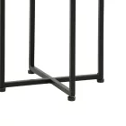 Side table Miles II pakoworld solid acacia wood in natural shade with black metal legs 29x29x54cm