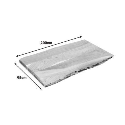 Table top Pozier pakoworld solid acacia wood in natural shade 200x95x4cm