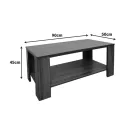 Coffee table Votalo I pakoworld in walnut shade 90x50x45cm