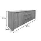 Kalya pakoworld buffet in anthracite shade 220x49x89.5cm