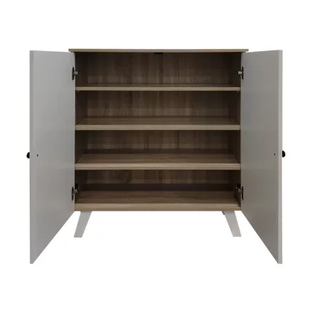 Shoe rack-cabinet Cathi pakoworld in white-sonoma shade 80x34x95cm