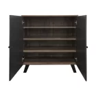 Shoe rack-cabinet Cathi pakoworld in oak-anthracite shade 80x34x95cm