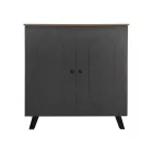 Shoe rack-cabinet Cathi pakoworld in oak-anthracite shade 80x34x95cm