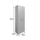 Shoe rack-wardrobe Racka pakoworld in white shade 58x34x186cm