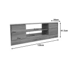 Sasa pakoworld TV cabinet in sonoma shade 120x35x41.5cm