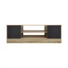 Sasa pakoworld TV cabinet in oak-anthracite shade 120x35x41.5cm