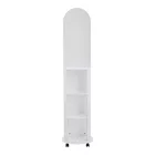 Espero pakoworld mdf wheeled mirror with shelves in white shade D34x170cm