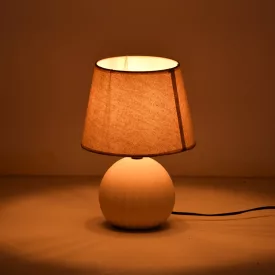 Melanie Inart E14 ceramic table lamp in beige shade D22x30cm