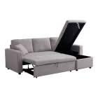 Kamore pakoworld corner reversible sofa bed with storage space beige fabric 223x146x85cm