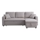 Kamore pakoworld corner reversible sofa bed with storage space beige fabric 223x146x85cm