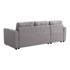 Kamore pakoworld corner reversible sofa bed with storage space beige fabric 223x146x85cm