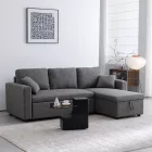 Kamore pakoworld corner reversible sofa bed with storage space anthracite fabric 223x146x85cm