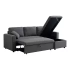 Kamore pakoworld corner reversible sofa bed with storage space anthracite fabric 223x146x85cm