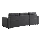 Kamore pakoworld corner reversible sofa bed with storage space anthracite fabric 223x146x85cm