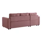 Kamore pakoworld corner reversible sofa bed with storage space velvet rotten apple 223x146x85cm