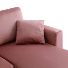 Kamore pakoworld corner reversible sofa bed with storage space velvet rotten apple 223x146x85cm