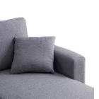 Kamore pakoworld corner reversible sofa bed with storage space grey fabric 223x146x85cm