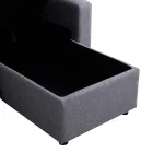 Kamore pakoworld corner reversible sofa bed with storage space grey fabric 223x146x85cm