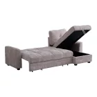 Comfie pakoworld corner reversible sofa bed with storage space beige fabric 260x156x98cm