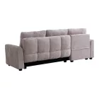 Comfie pakoworld corner reversible sofa bed with storage space beige fabric 260x156x98cm