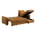 Comfie pakoworld corner reversible sofa bed with storage space camel fabric 260x156x98cm