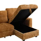 Comfie pakoworld corner reversible sofa bed with storage space camel fabric 260x156x98cm