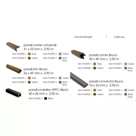 WPC Fekete alátétpanel