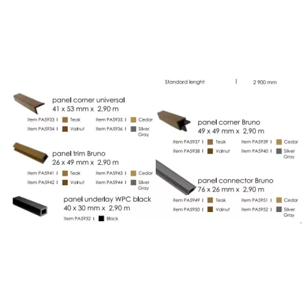 Sarokpanel Univerzális Ezüstszürke
